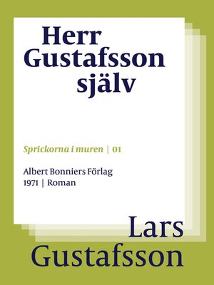 cover image of Herr Gustafsson själv